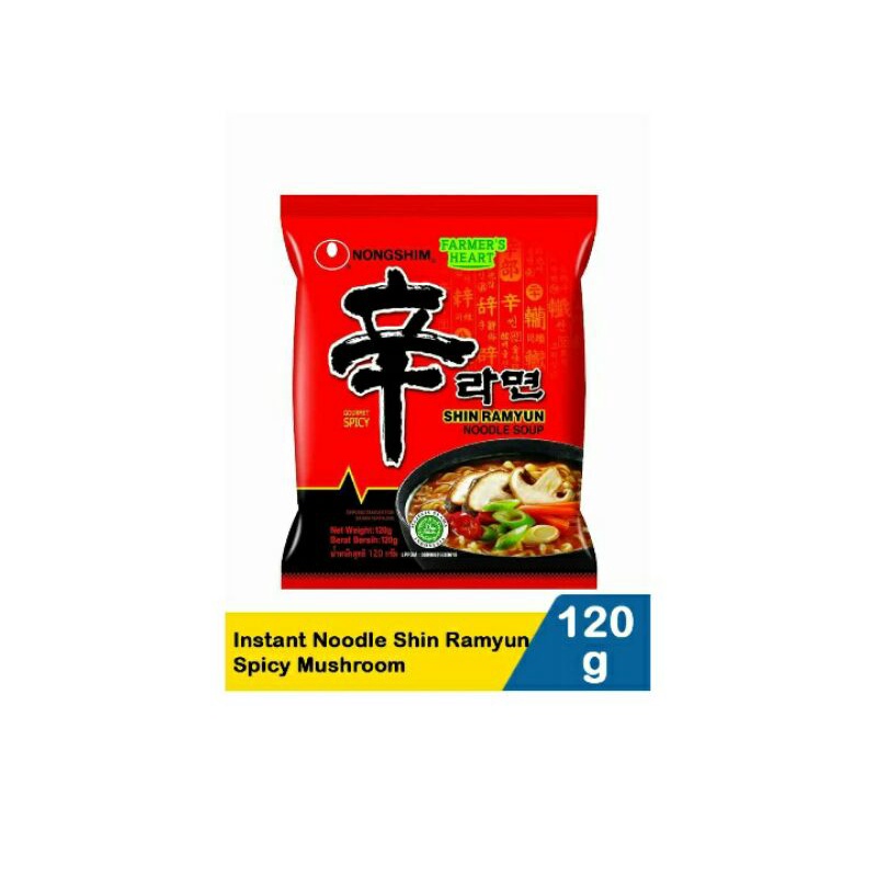 

Nong Shim Instant Noodle Shin Ramyun SpicyMushroom 120G