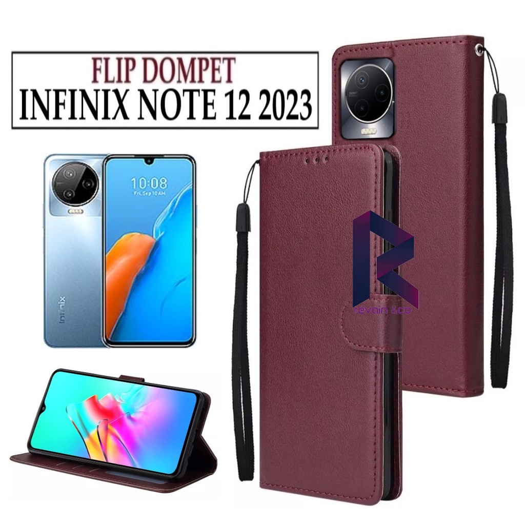 FLIP COVER INFINIX NOTE 12 2023 FLIP WALLET LEATHER KULIT PREMIUM SARUNG BUKA TUTUP KESING HP FLIP CASE INFINIX NOTE 12 2023