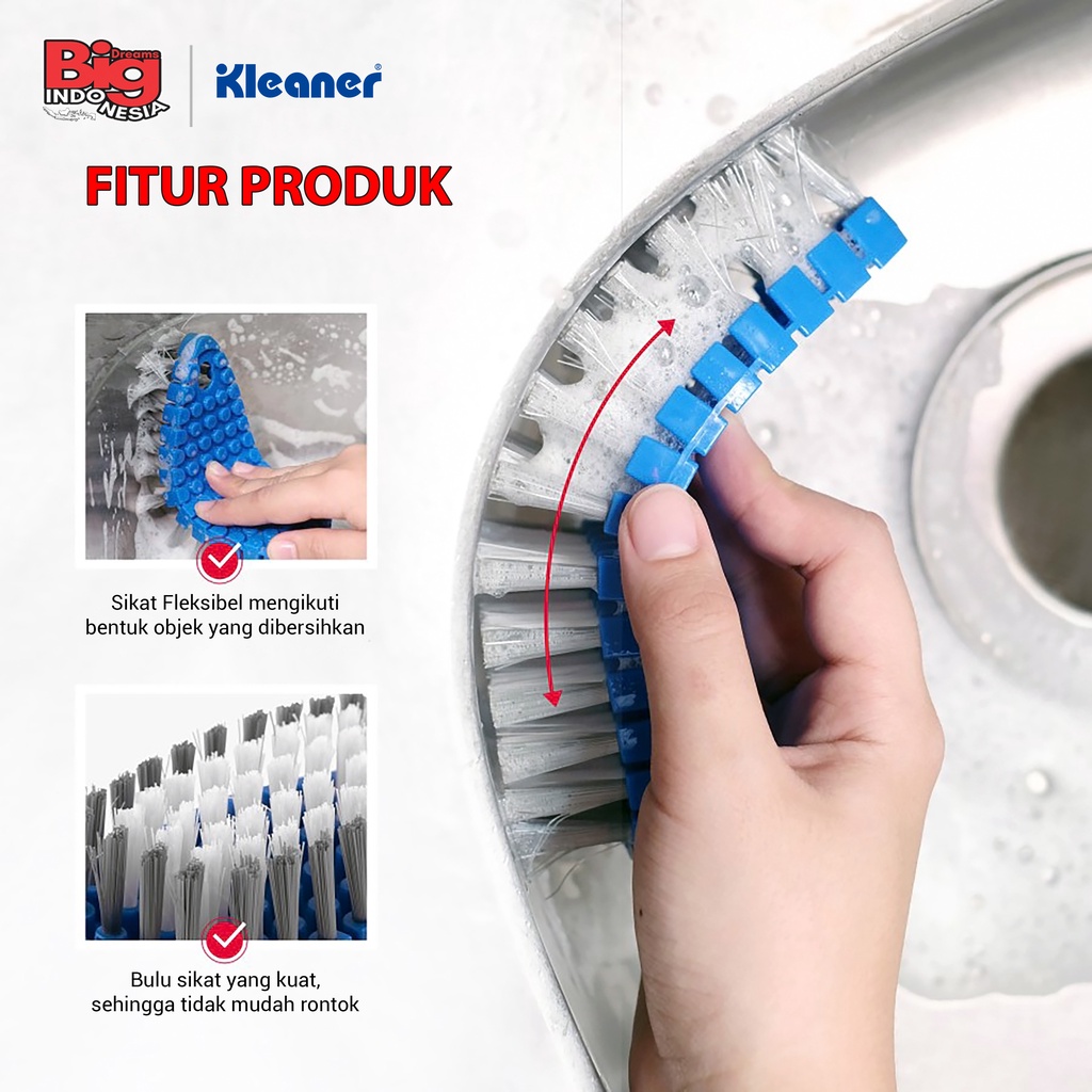 Sikat Fleksibel Wastafel 1 Pcs Lentur Sink Brush Pembersih Kamar mandi Kleaner GSD008