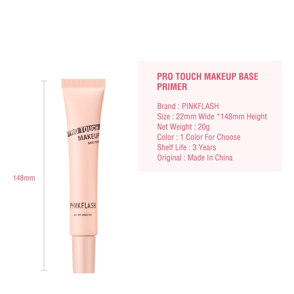 [ORI BPOM] PINKFLASH Pro Touch Pore Minimizer Primer Matte Poreless Smooth Fine Line Soft-focus Blurring Mattifying | Pinkflash Pro Touch Makeup Base Primer | Make Up Base | Tekstur Ringan Makeup Base Gel | PF-F12