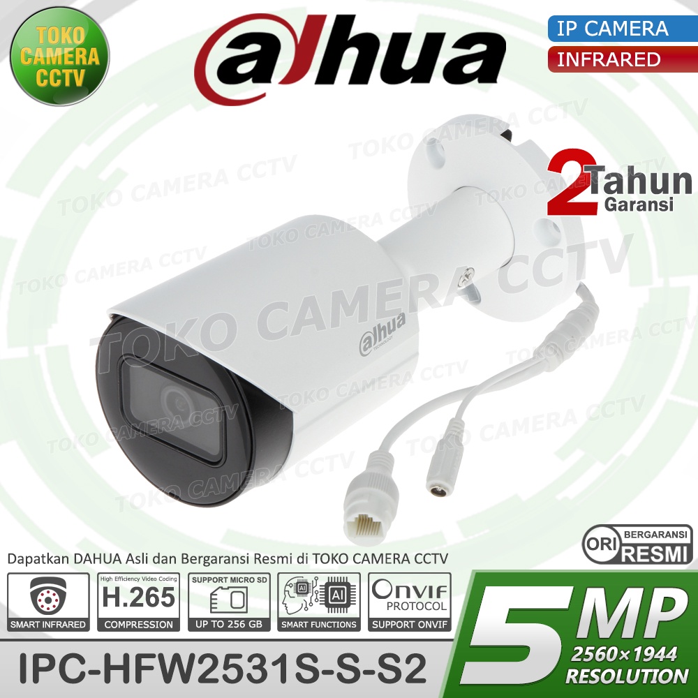 IP CAMERA 5MP AUDIO DAHUA IPC-HFW2531S-S-S2 IP KAMERA CCTV POE