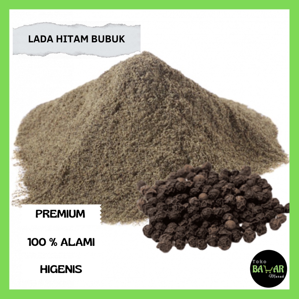 

Lada Hitam Bubuk 50 Gram / Black Pepper Powder / Lada Hitam Bubuk / Rempah Premium Quality