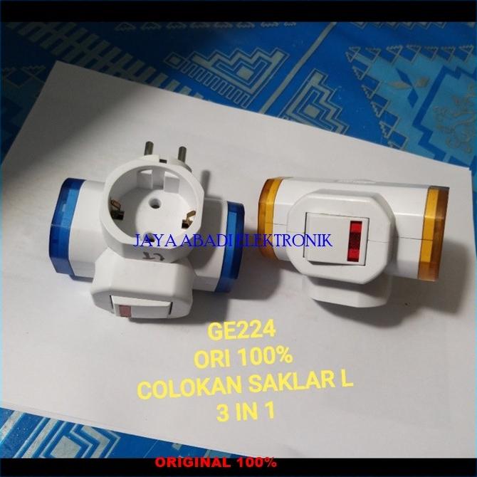 Terlaris Original Colokan Listrik Kepiting 3 In1 Saklar Lampu Steker Piting Cas