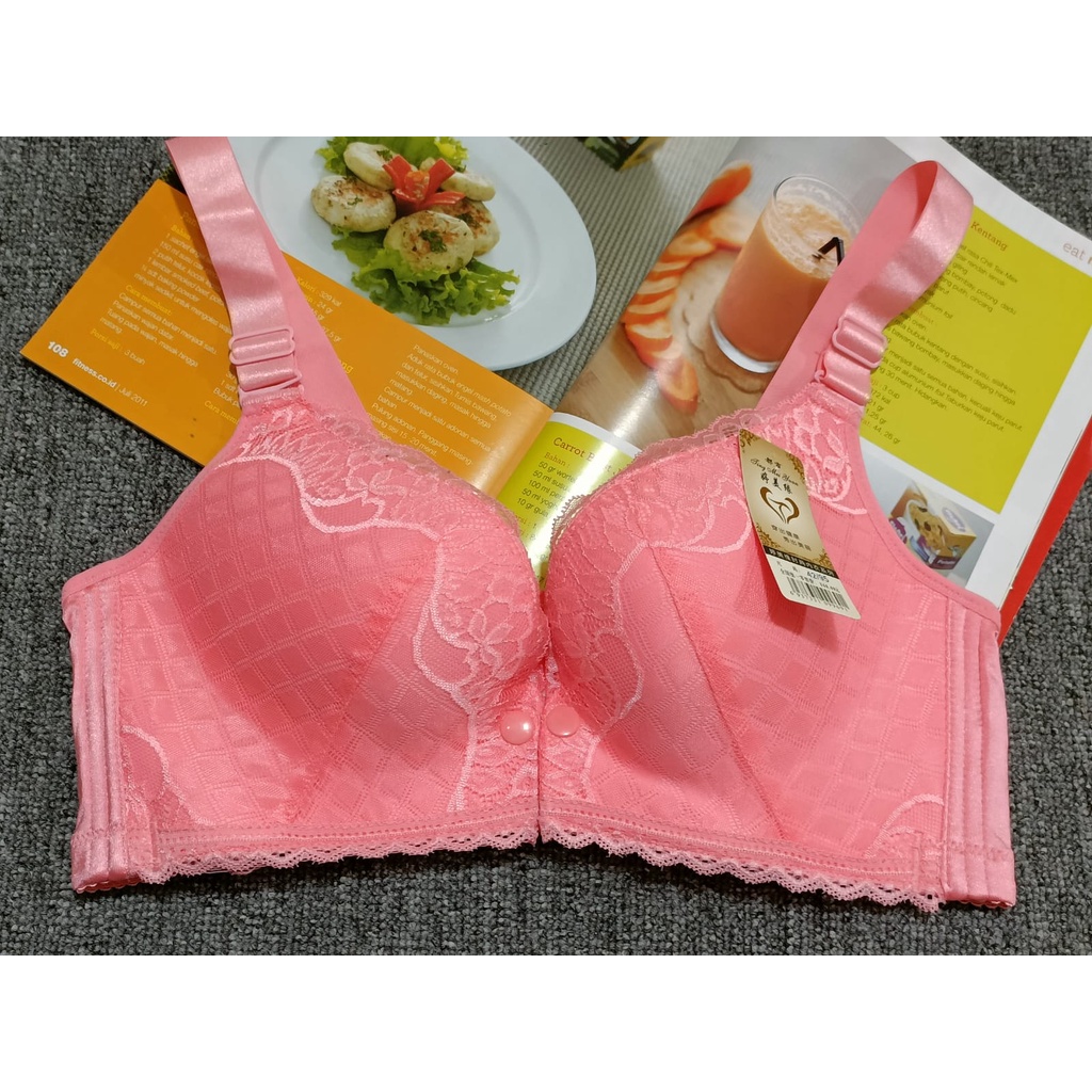 BRA / BH WANITA MENYUSUI 639 TIDAK ADA KAWAT, BUSA SEDANG BUKAAN DEPAN SIZE 34-42 KAIT 3 PAKAIAN DALAM WANITA IMPORT