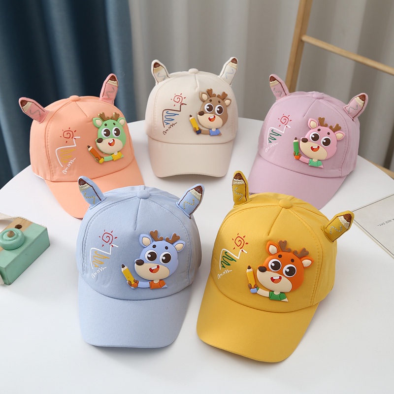 3-8 tahun Topi Baseball Import Anak Model Pencil Deer