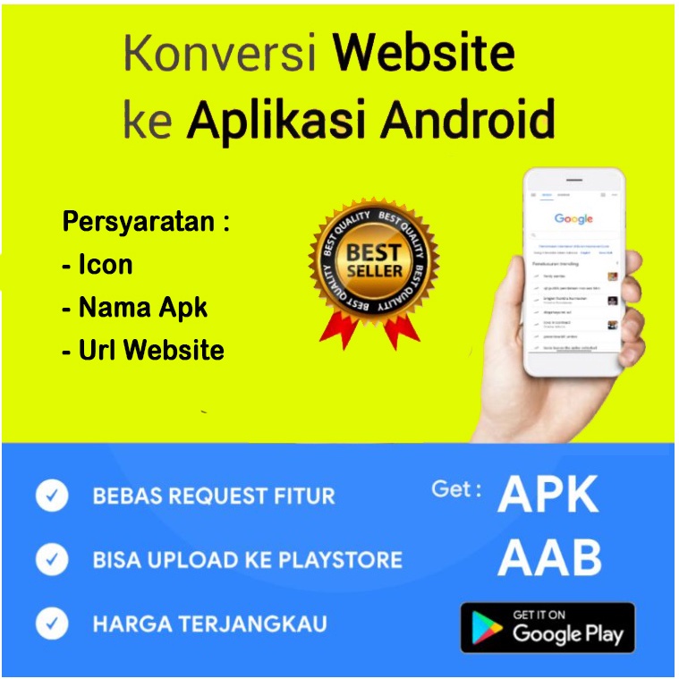 Jasa convert web menjadi aplikasi android || Webview Android