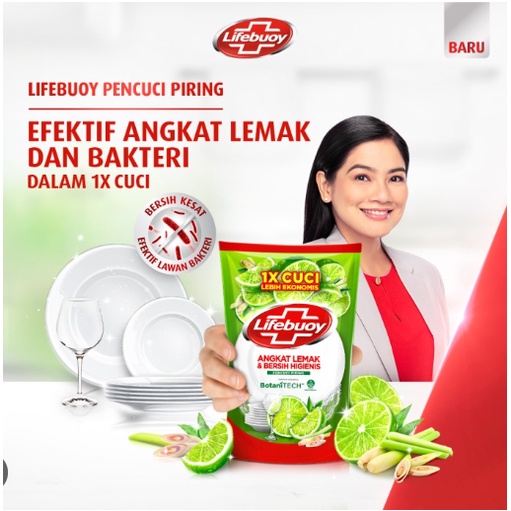 Lifebuoy Pencuci Piring Lime Botani Tech 680ml Jeruk Nipis Sereh Eucalyptus 680 ml