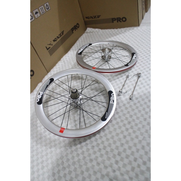 Velg rims wheelset sepeda lipat raze pro 20 murni Discbrake 406 20inch