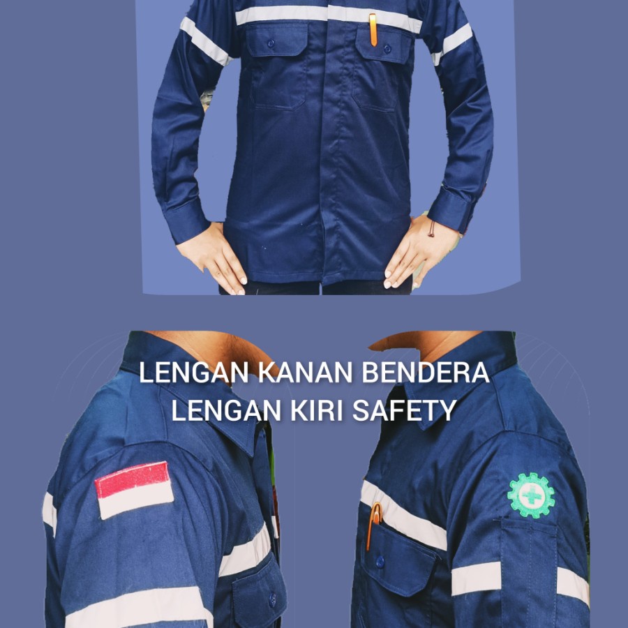 Baju seragam safety Werpack atasan kemeja lapangan proyek