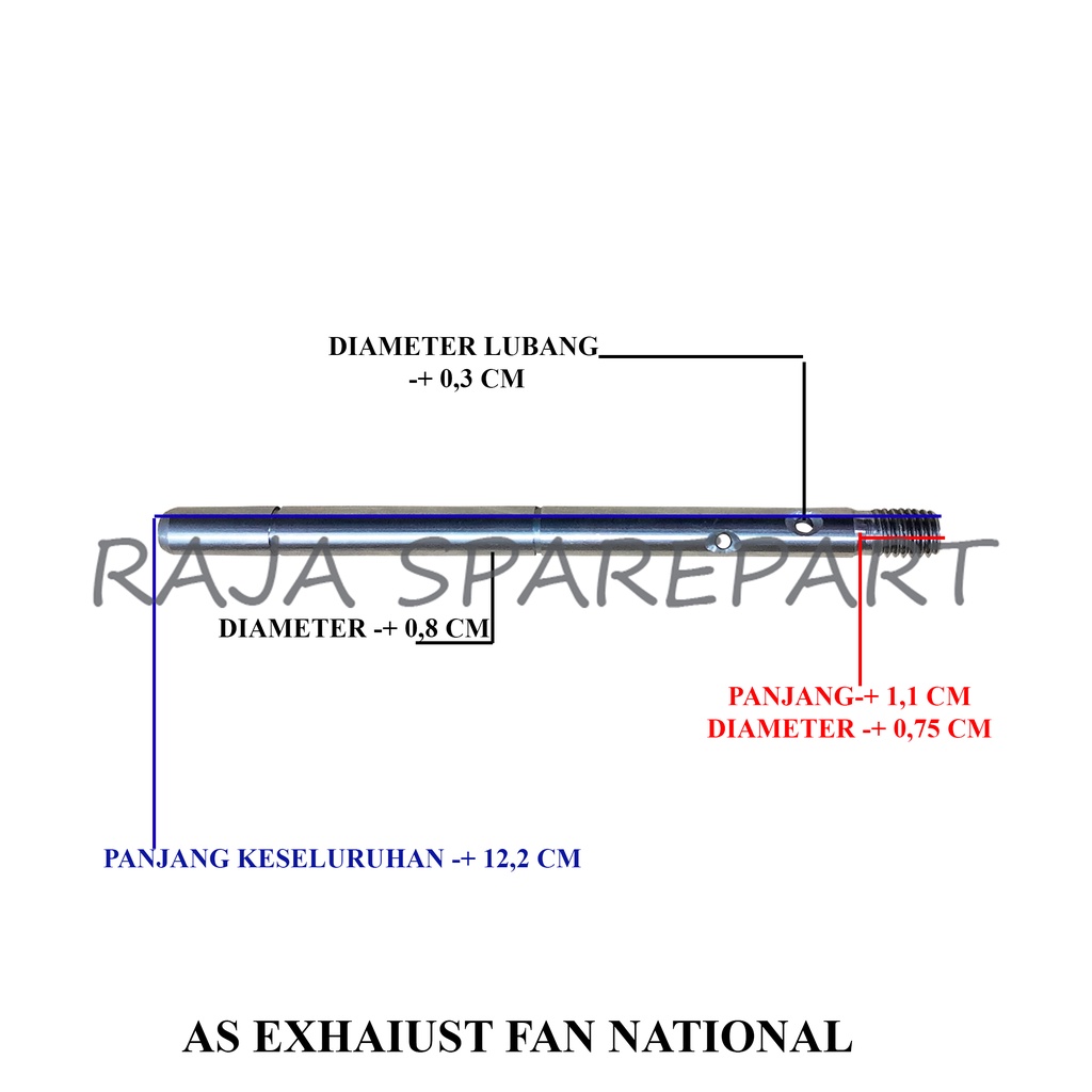 As Dinamo Hexos KDK / Panasonic / National (12,2 cm) / Exhaust Merk Cina