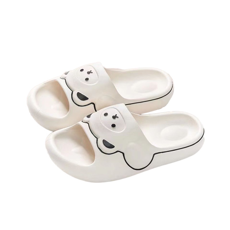 Lazy Bear Sandal Slip On PVC Cute Bear H29 Sendal Beruang Rumah Nyaman Slipper Korea Soft Rubber Non Slip