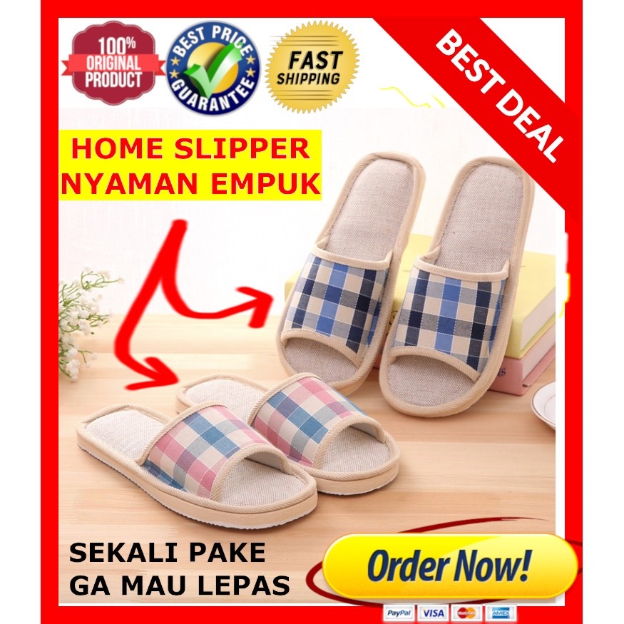 Sandal Tidur / Sandal Rumah / Sandal Slop Bulu Slipper Elastis Empuk