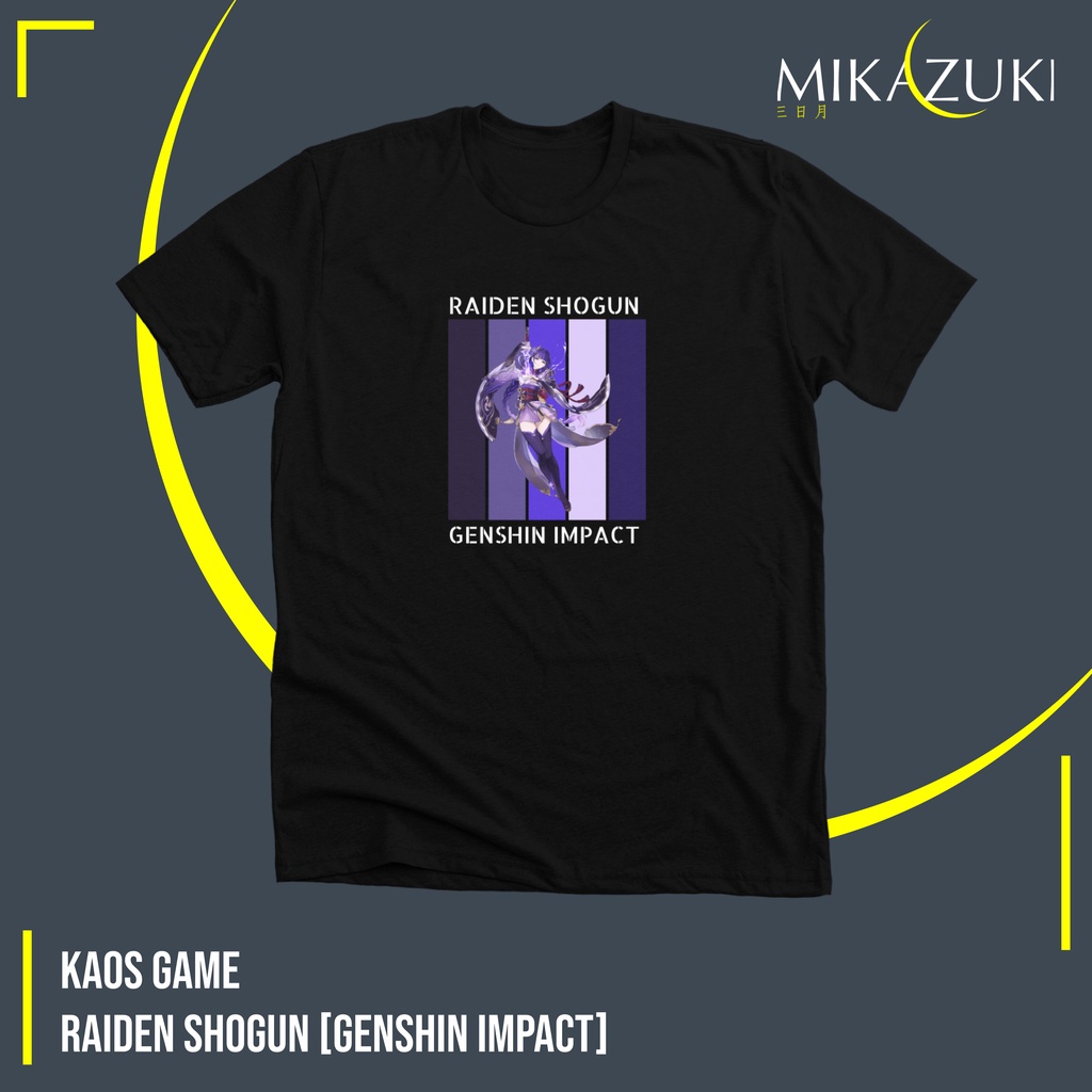 Mikazuki T-Shirt Kaos Game Raiden Shogun [Genshin Impact]