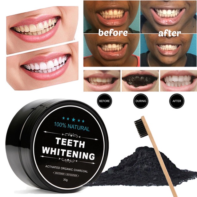 TEETH WHITENING ACTIVED CHARCOAL POWDER ORIGINAL - PEMUTIH GIGI 100% NATURAL