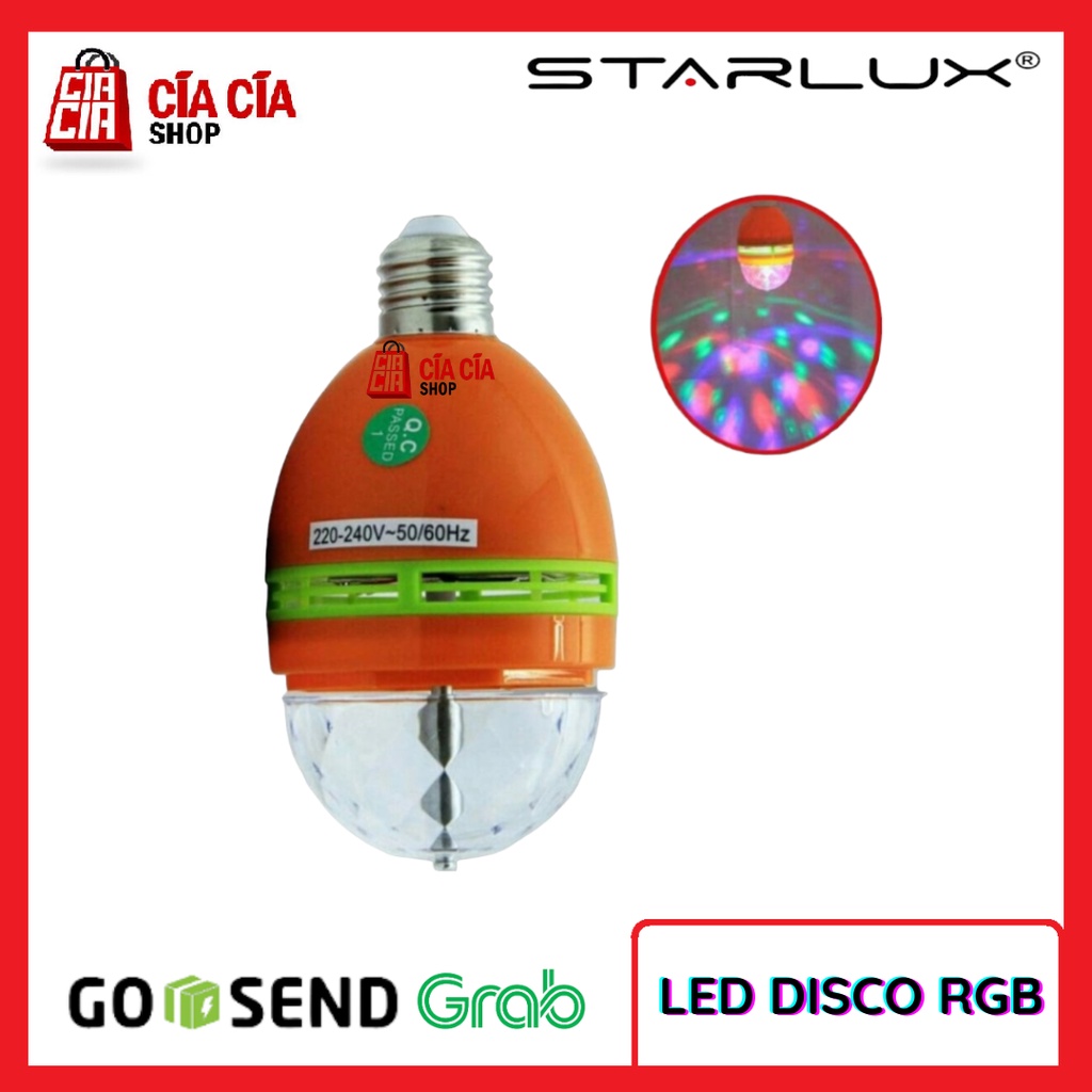 Lampu led disko starlux / led disco lamp / rotating lamp