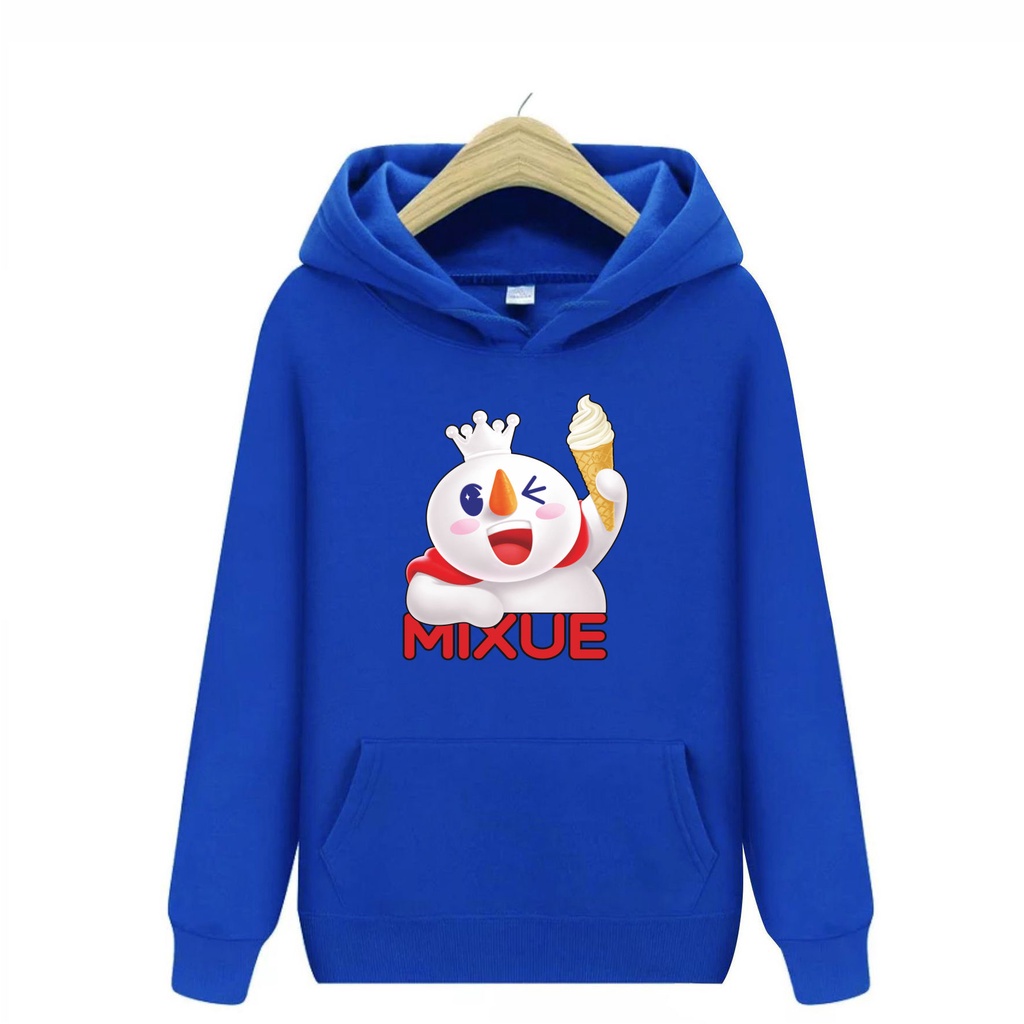 FenishaStore MIXUE ICE CREAM  Sweater Hoodie Anak-Anak Terbaru Usia 4-13+Tahun Bisa Bayar Ditempat COD