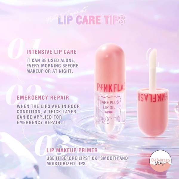 [PER PCS | LIP OIL | BPOM] PINKFLASH Natural Lip Oil Lip Balm Lip Gloss Moisturize Repair Nourish Reduce Wrinkles Waterproof Multi-uses_Cerianti