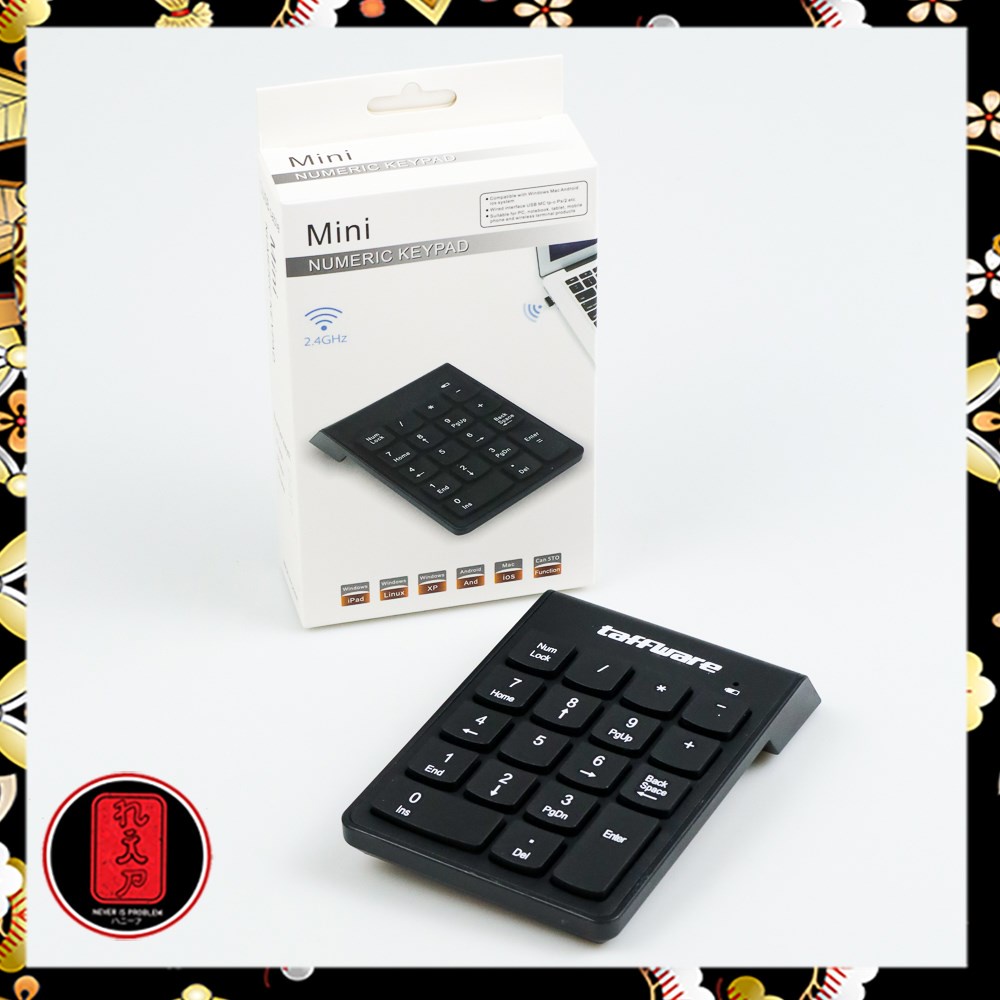 Taffware Keypad Numeric Wireless 2.4 GHz 10 Meter - i120 - Black