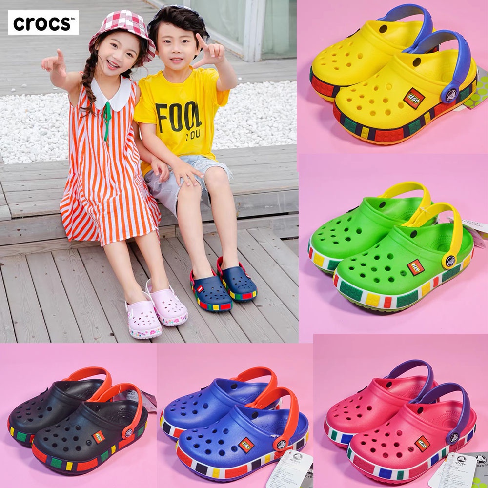 Crocs Anak Lego Kids Dan Junior Crocs  Sendal Karet Empuk Anti Air