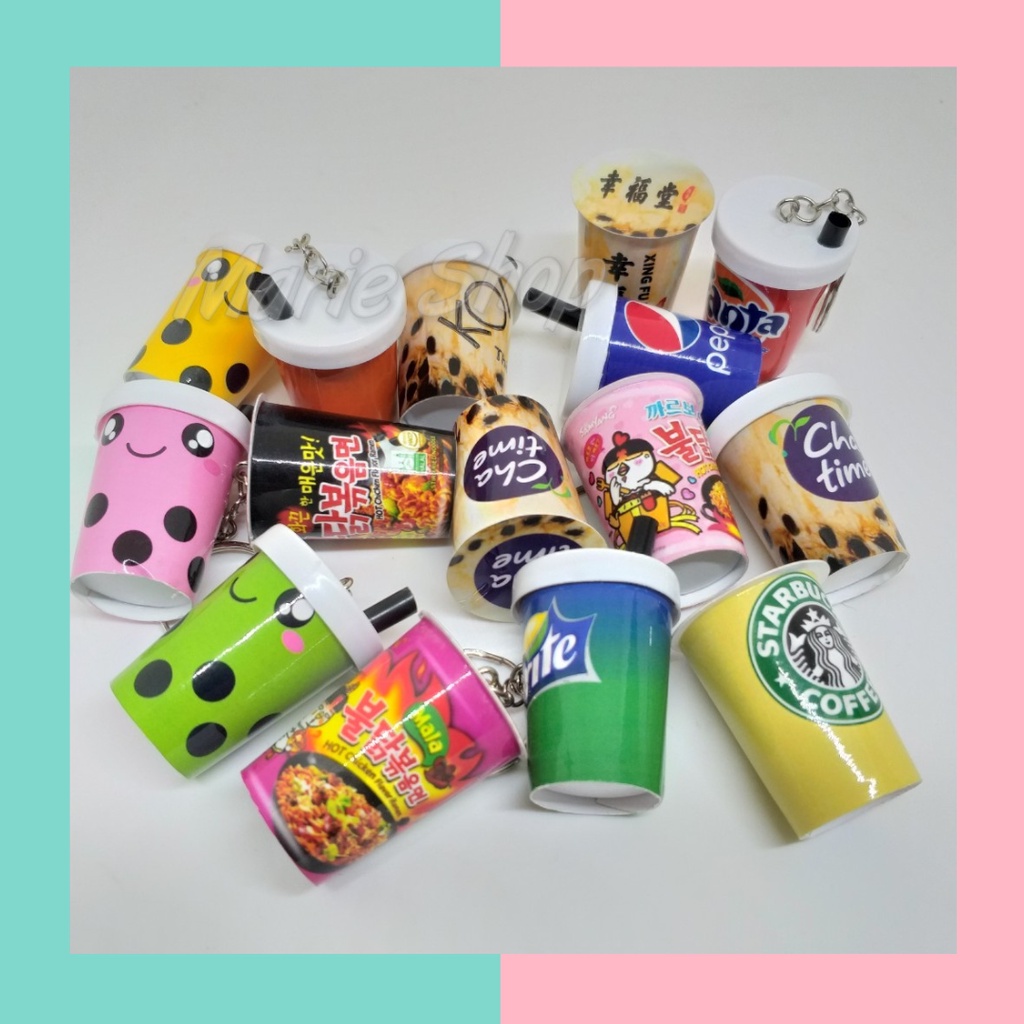 Marie Shop ➡️ GANTUNGAN KUNCI SNACK DAN MAGNET KULKAS SNACK MINIATUR - GANTUNGAN KUNCI MINIATUR BOBA