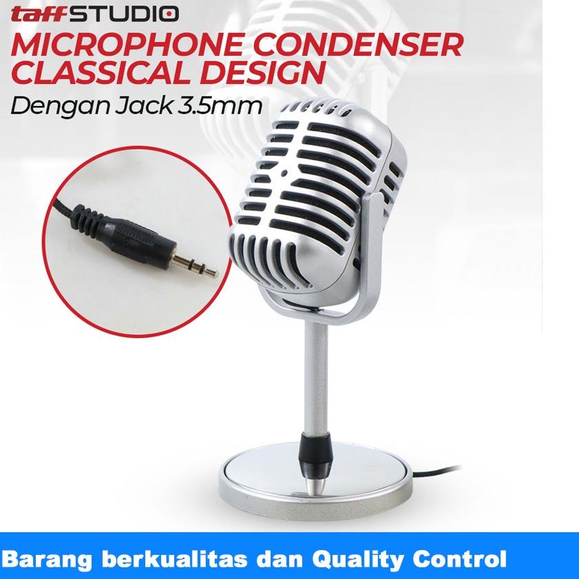 ➸ Microphone Condenser Classical Design Vintage Retro - Mikrofon Kondenser Karaoke - TaffSTUDIO C01U