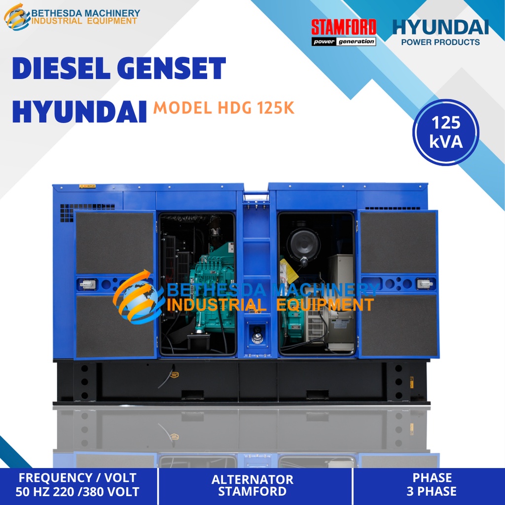 Mesin Diesel Genset Silent 125 Kva hyundai Murah