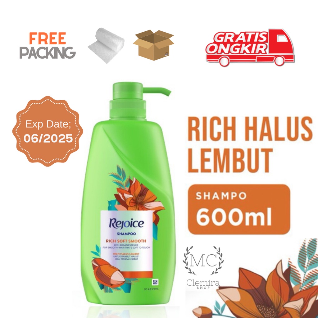 Shampoo Rejoice Rich Soft Smooth 600ml / Shampo Rejoice Rich 600 ml / Rejoice Halus Lembut 600 ml