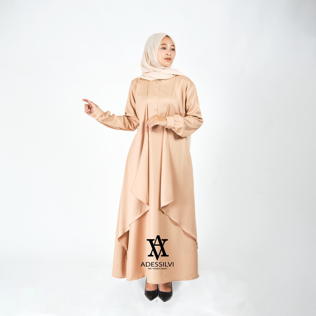 [ SIZE S M L XL XXL ] ALUNA MAXI BIG SIZE | BAJU WANITA JUMBO MATT SYAKILA HQ GAMIS JUMBO KONDANGAN