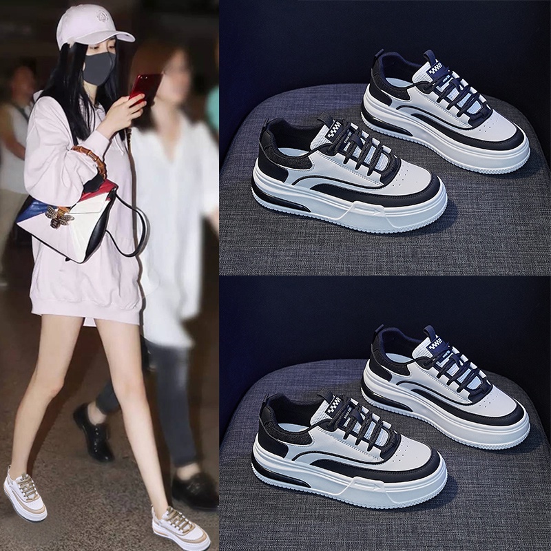 4.4 DENDEN.ID Sepatu Sneaker Putih Fashion Wanita Model Korea Import 1051