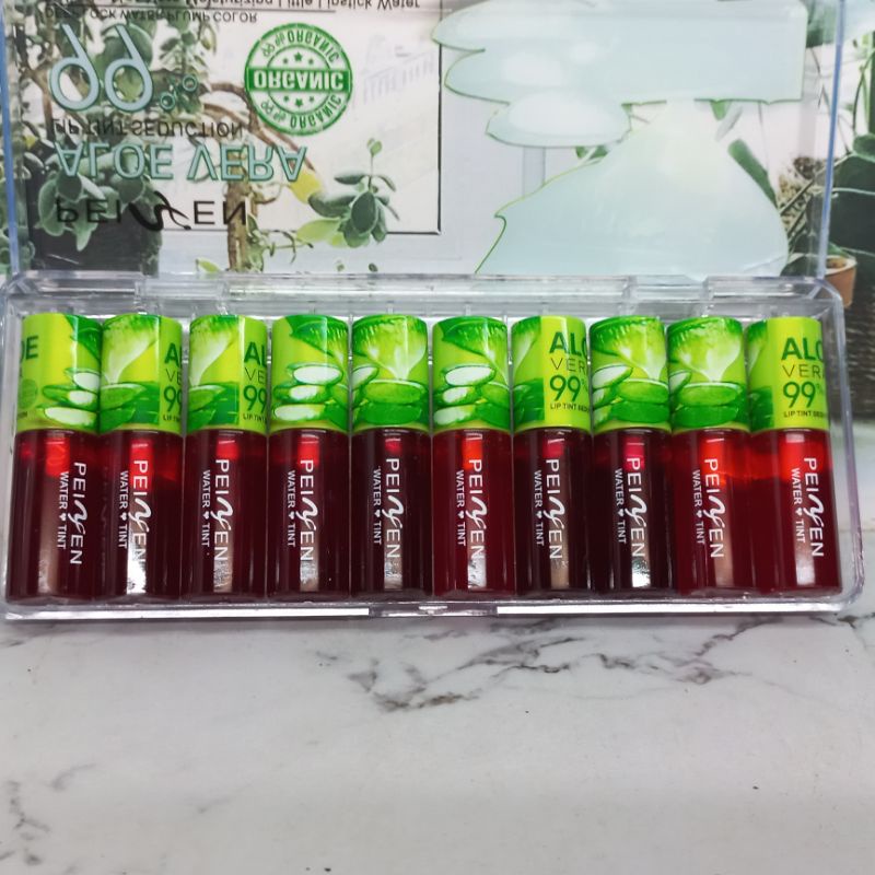 Paket 10 Pcs Liptint Peiyen Aloevera Mini