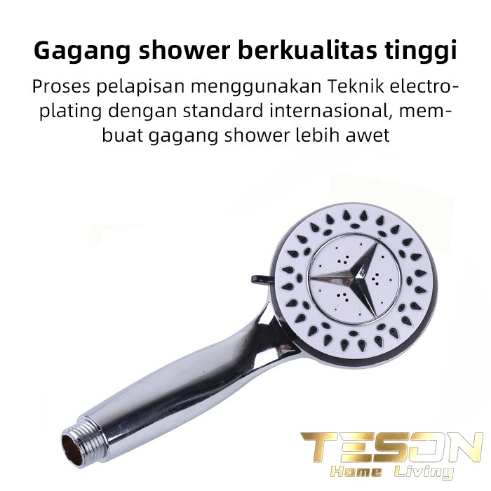 Kepala Shower Mandi - Hand Shower Head Set Stainless Tipe
