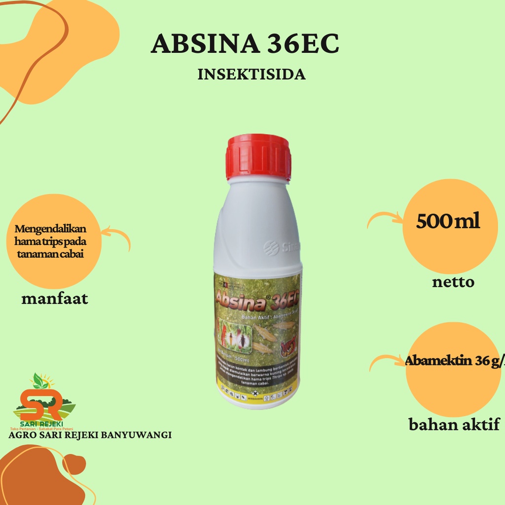 ABSINA 36EC 500ML INSEKTISIDA ABAMEKTIN