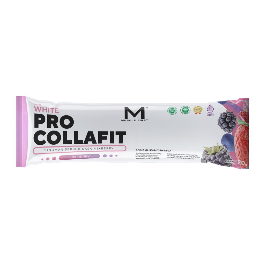 Muscle First M1 Pro Collafit ecer eceran - Collagen Drink with Japan L-Gluthatione 20 gram isi 1 sachet