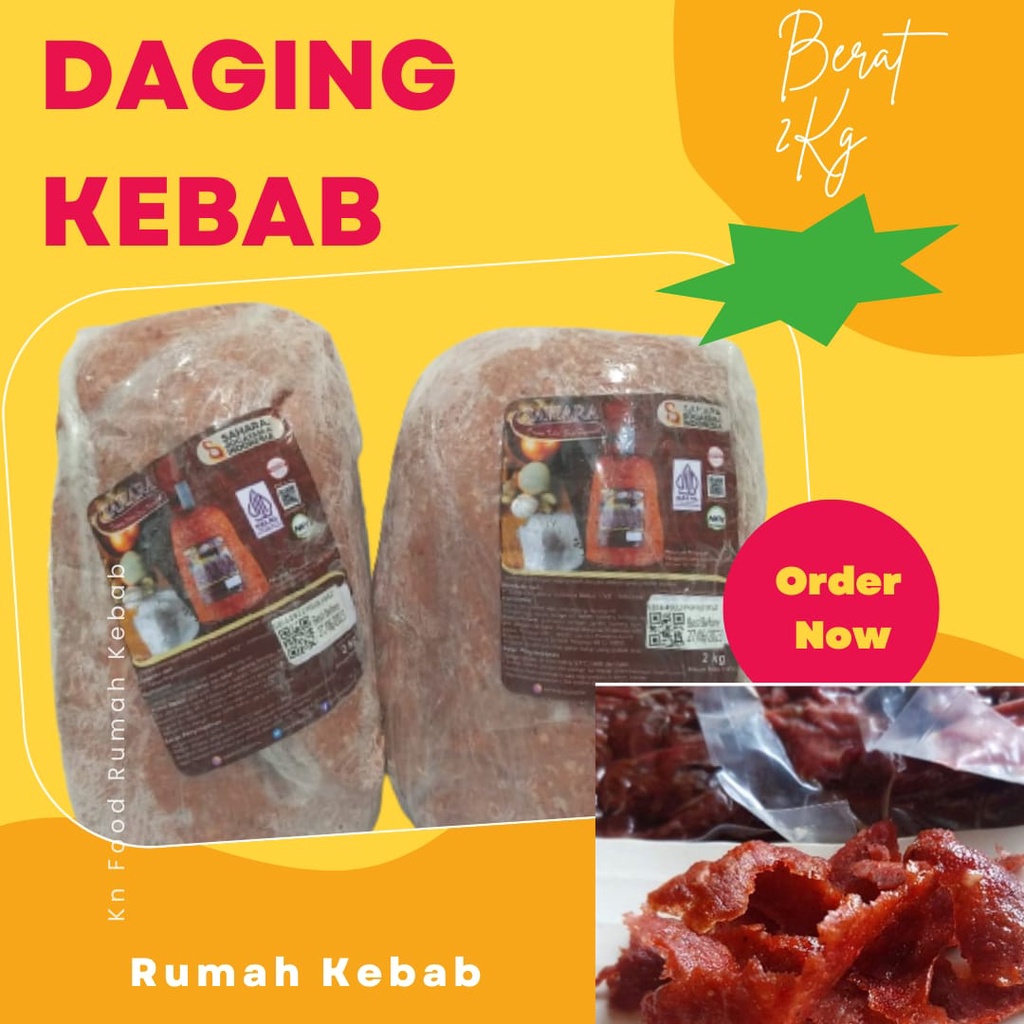 

DAGING KEBAB SAHARA PREMIUM 2 KG TANPA TIANG