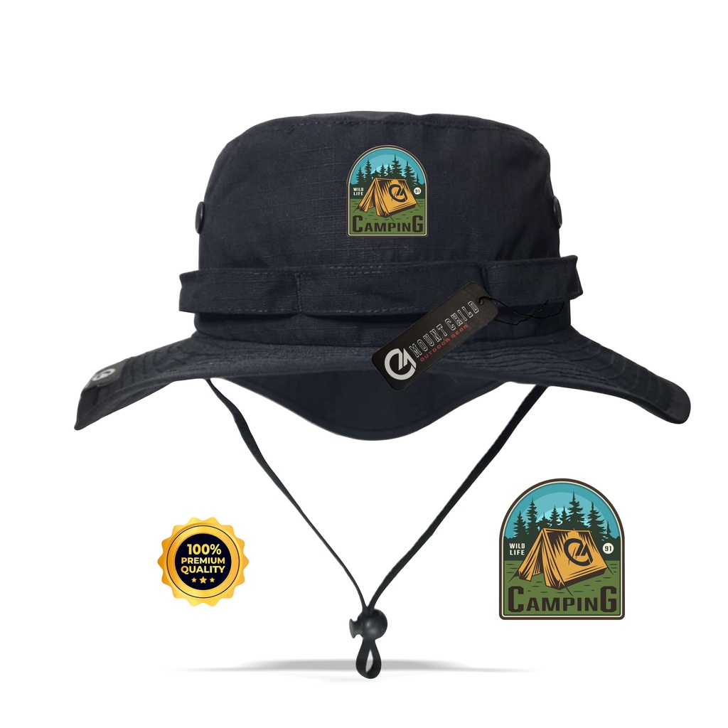 Topi Rimba Topi Gunung camping adventure Rimba Hat Pria Wanita original no el apparel