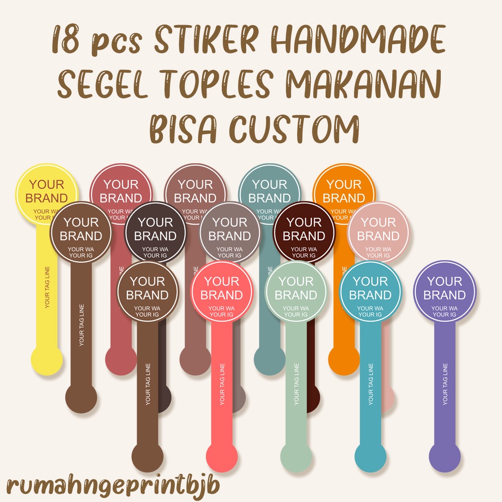 

18 pcs STIKER SEGEL WATERPROOF HANDMADE THANK YOU IDUL FITRI NATAL SELAMAT BERPUASA SEGEL WARNA TOPLES MAKANAN BISA CUSTOM
