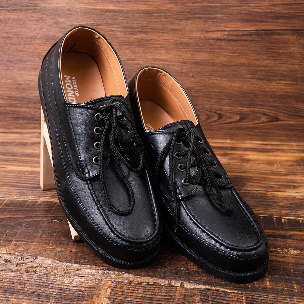 MARCO BLACK |ManNeedMe x Monday| Sepatu Pantofel Pria | Oxford Formal / Kantor Derby Shoes ORIGINAL