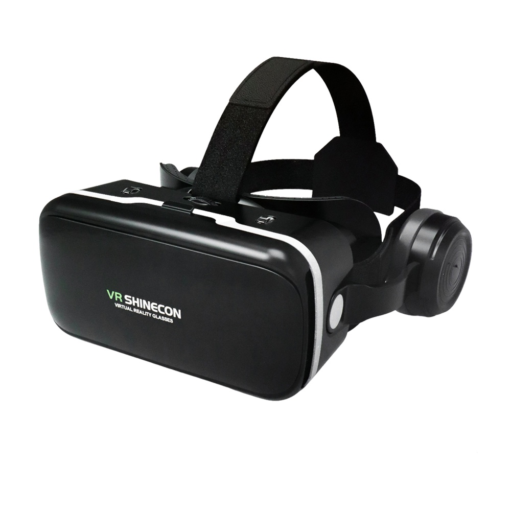 VR Box Virtual Reality Glasses dengan Headphone - Black