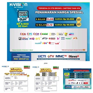 Paket Kvision Cling MNC Group - Paket Gibol GB01 Piala Eropa 2023 - Paket Joss Paket Jowo