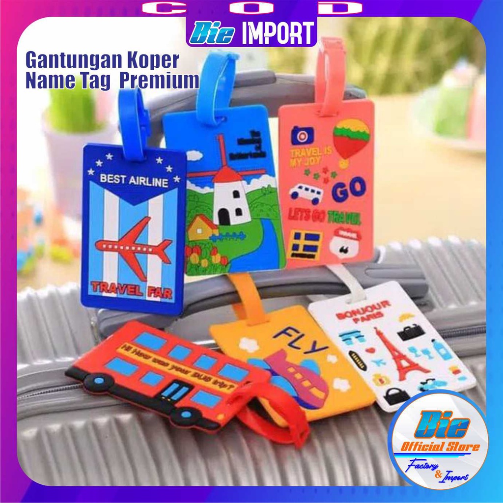 Gantungan Tas Travel Tag Koper Name Karakter Impor Best Seller