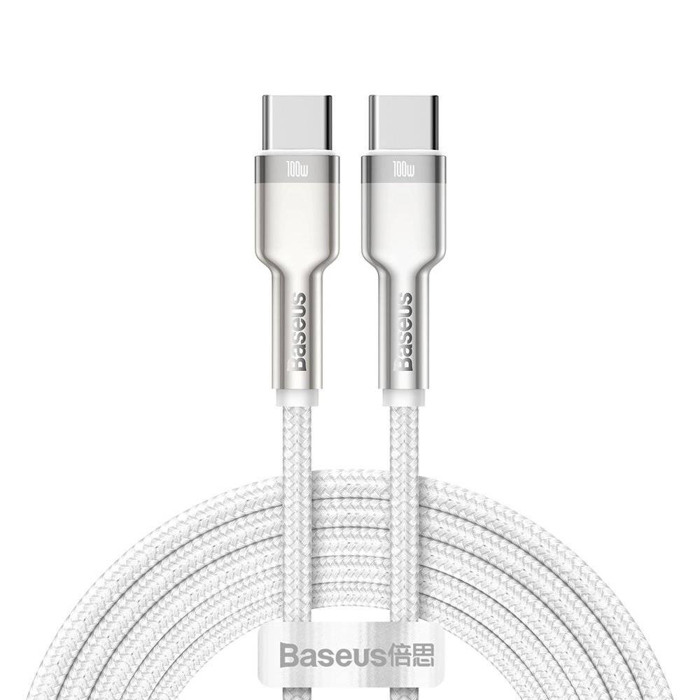 Baseus Original Kabel Data Cafule Metal Type C to Type C 100W 2M 2 Meter Super Fast Charging Cable Quick Charge PD 100 Watt Ori