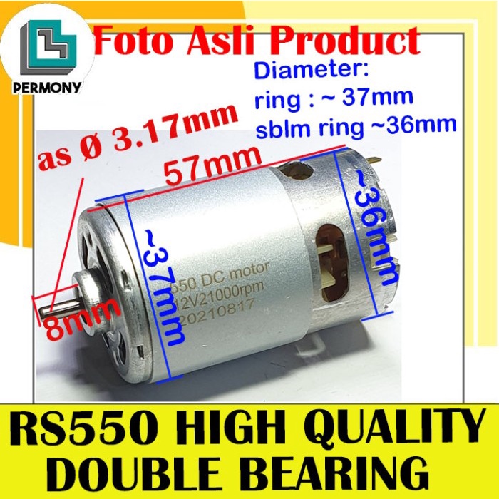 HIGH QUALITY 21000 RPM DINAMO RS-550 MOTOR DC 12V RS550 RS 550 RS550