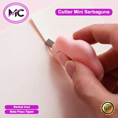 Pemotong Kertas Mini Super Tajam Pisau Kecil Lucu Karakter Awan Cutter Mini Portable Travel Cutter