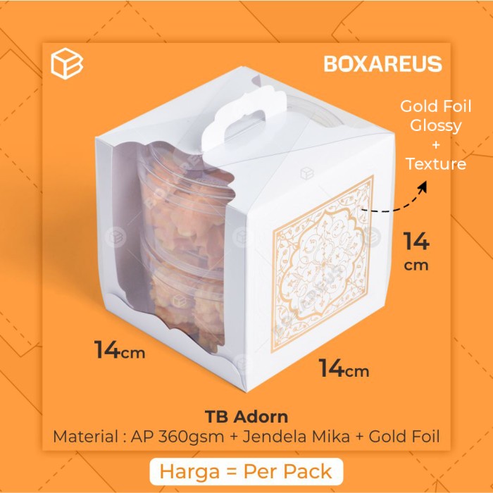 

Dus Chiffon Box Mini Cake Kotak Kue Kering Kemasan - TB ADORN