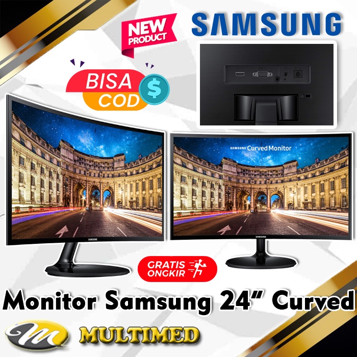 Layar Monitor Samsung 24 Inch Curved CF390 Full HD 16:9