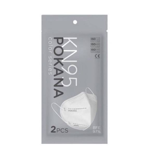 POKANA MASK ADULT KN 95 CLEAR 2 PCS