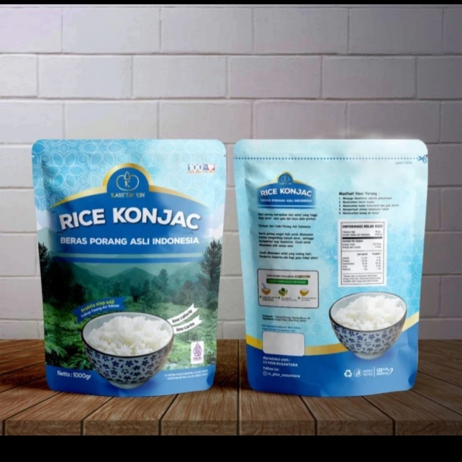 

Korzaln Kareta Kin Beras/Nasi Porang /Praktis (23 Kkal) Kareta'Kin 1Kg - Shirataki Konjac Haditaki