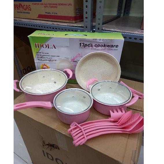 12.12 ✨Promo✨ Panci set 13 pc warna / Cookware set Idola 