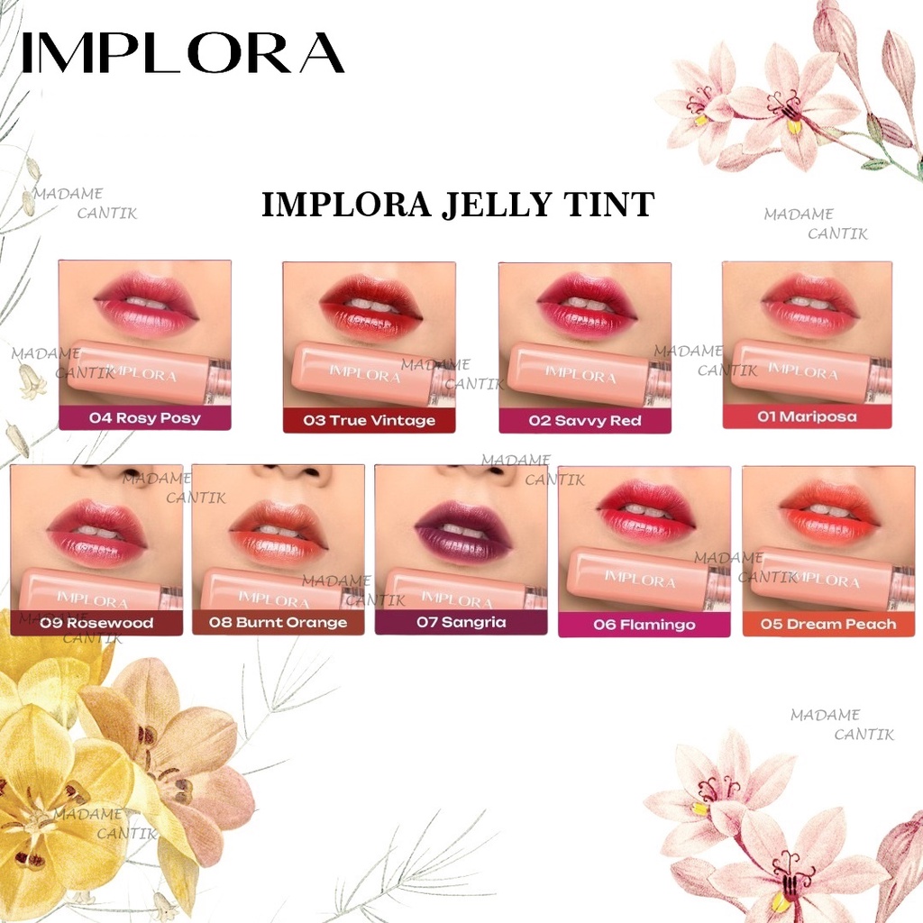 ✿ MADAME ✿ IMPLORA JELLY TINT - LIPTINT JELLY 5ML ORIGINAL BPOM