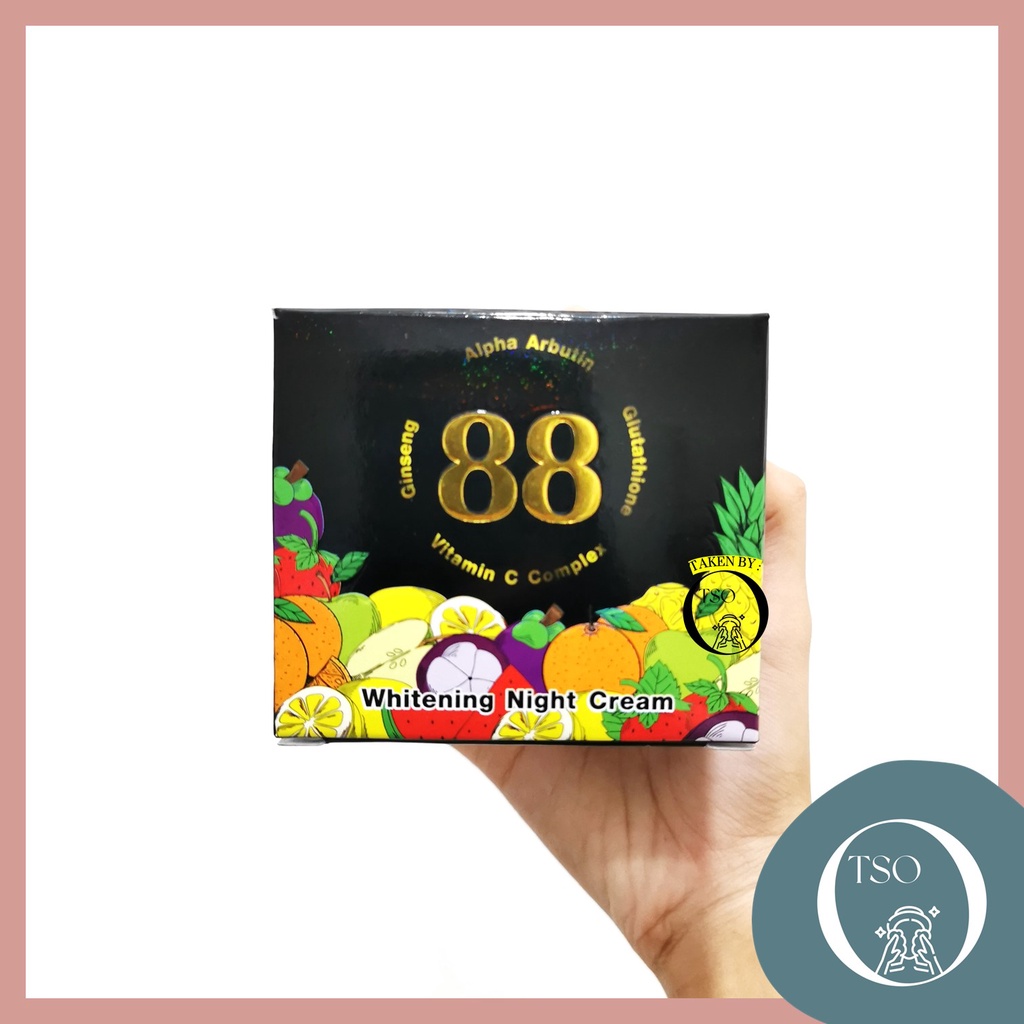 CREAM 88 GINSENG ALPHA ARBUTIN GLUTATHIONE VITAMIN C COMPLEX WHITENING NIGHT CREAM 20GR - CREAM PEMU